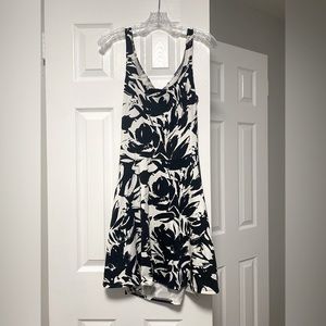 White and black dress